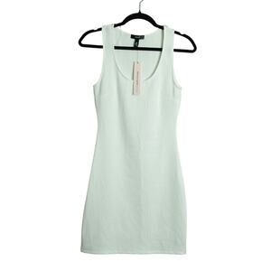 NWT AQUA Womens Sheath Dress Scoop Neck Snakeskin Textured White Size XS